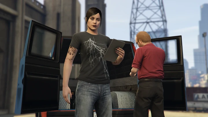 Модель Пейдж Харрис из GTA Online для сюжетного режима
