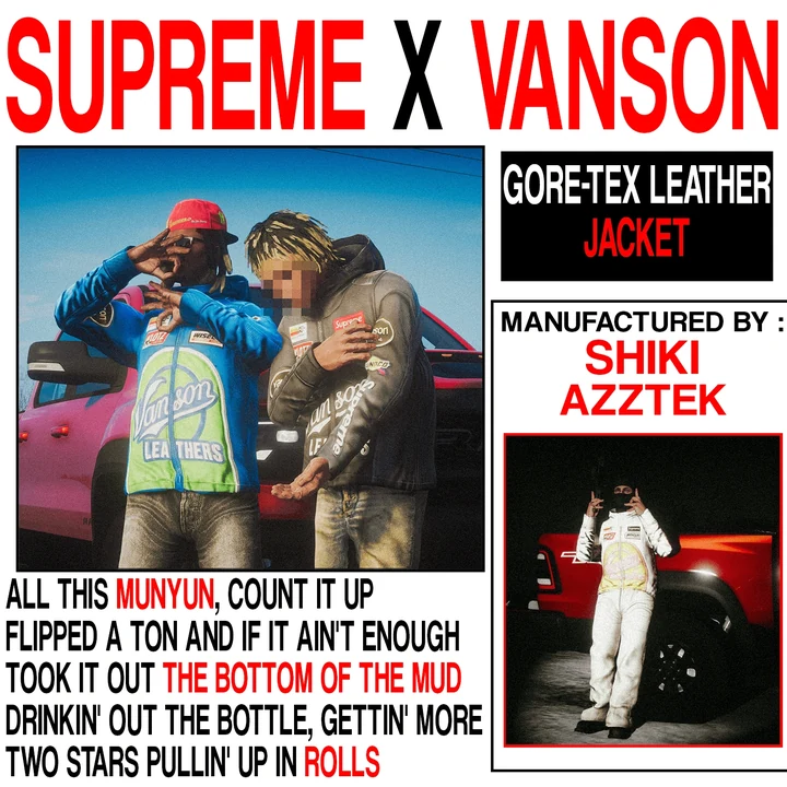 Куртка Supreme x Vanson Gore-Tex
