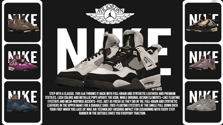 Набор Air Jordan 4 для Франклина