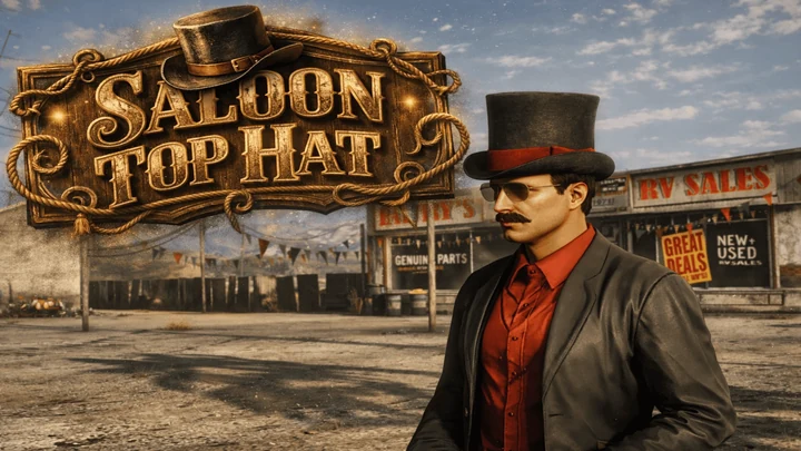 Ковбойский цилиндр Saloon для MP Male [Одиночная игра / FiveM]