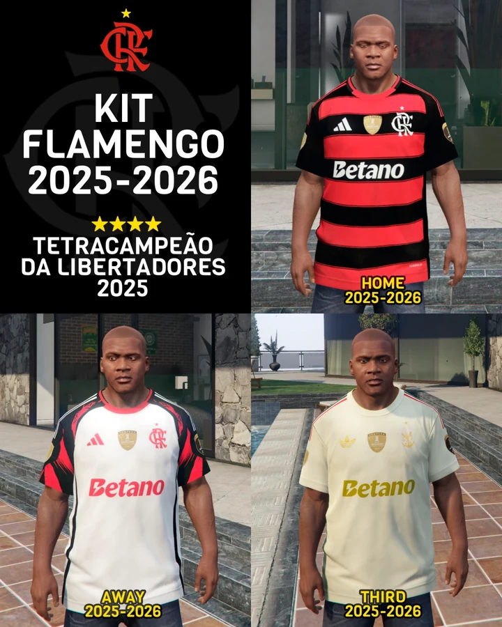 Футболки Flamengo Adidas 2025-2026