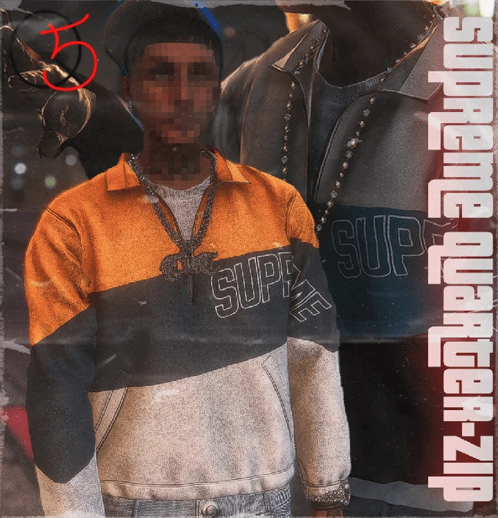 Кофта Supreme с короткой молнией для MP Male