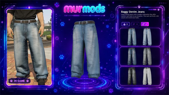 Широкие джинсы для MP Male