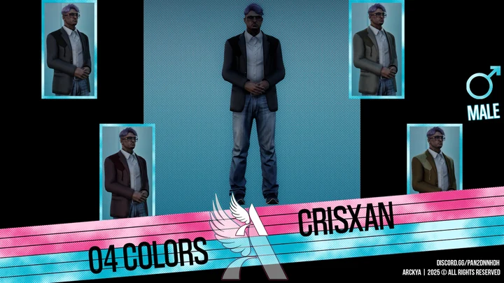 Четыре текстуры пиджака Western Coat от CRISXAN