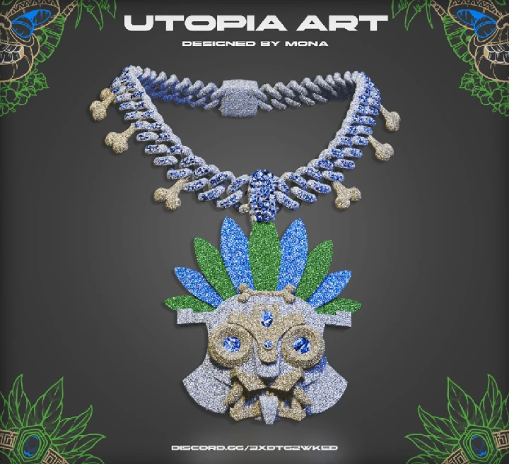 Бриллиантовая цепь TIKI | Utopia Art для мужского персонажа MP