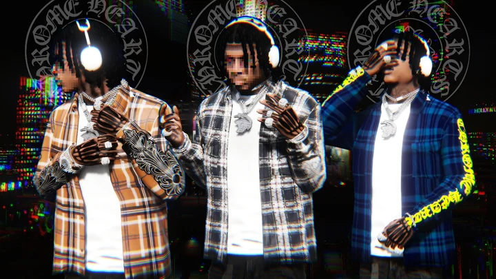 Фланелевая рубашка Chrome Hearts для Франклина