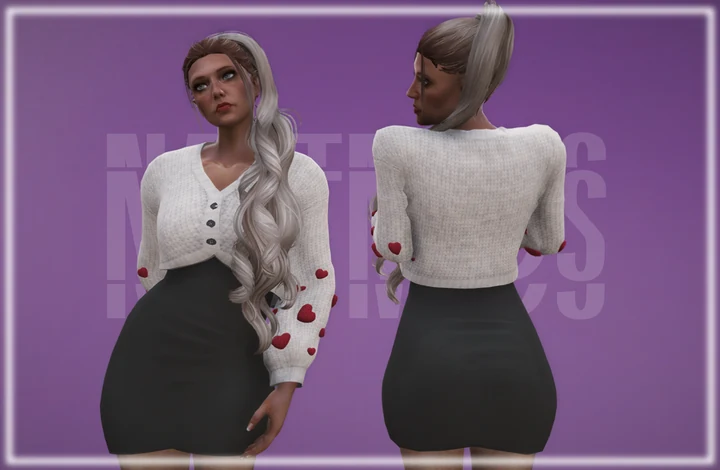Кардиган с сердцами для MP Female
