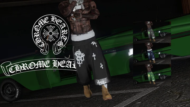 Удлинённые шорты Chrome Hearts