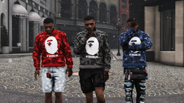Набор свитеров BAPE для Франклина и MP Male