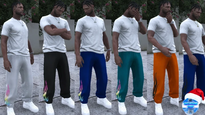 Спортивные штаны для женских и мужских персонажей