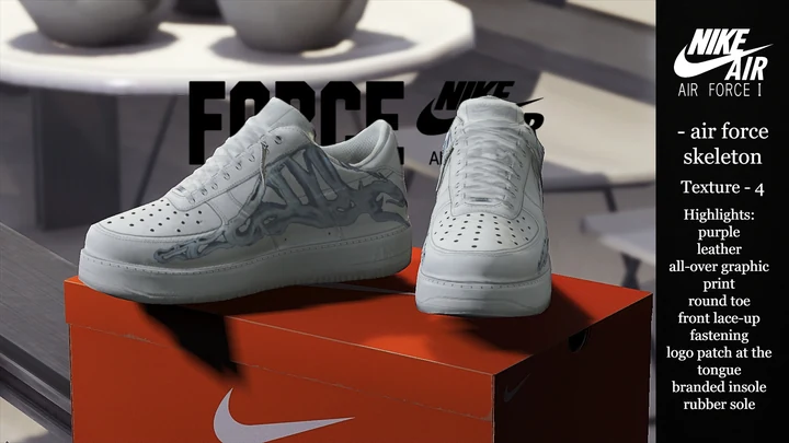 Nike Air Force 1 Low Skeleton для Franklin