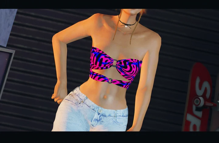Собранный топ без бретелей для MP Female