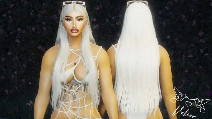 Прическа Jessica V1 и V2 с физикой для MP Female