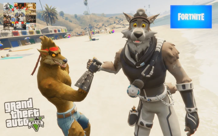 Wendell и Dire Wolf из Fortnite [Add-On Peds]