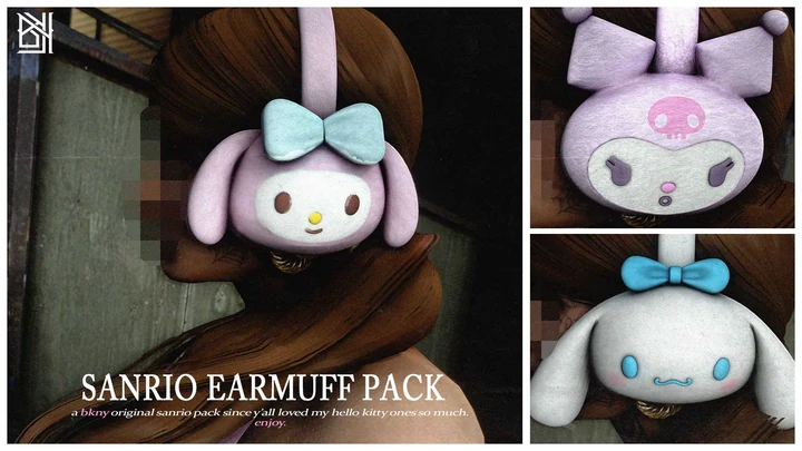 Набор меховых наушников Sanrio для MP Female