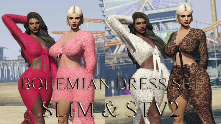 Комплект платьев в стиле бохо для MP Female [Slim Body / STV2]