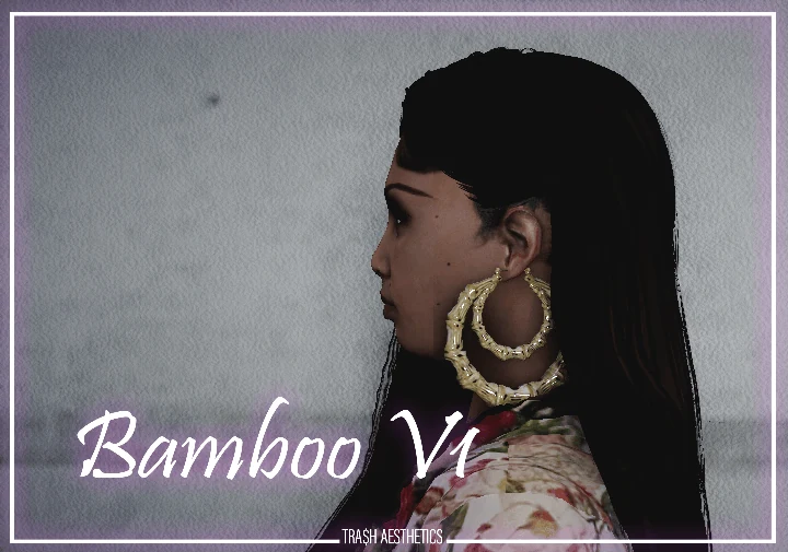 [MP Female] Серьги-кольца Bamboo V1