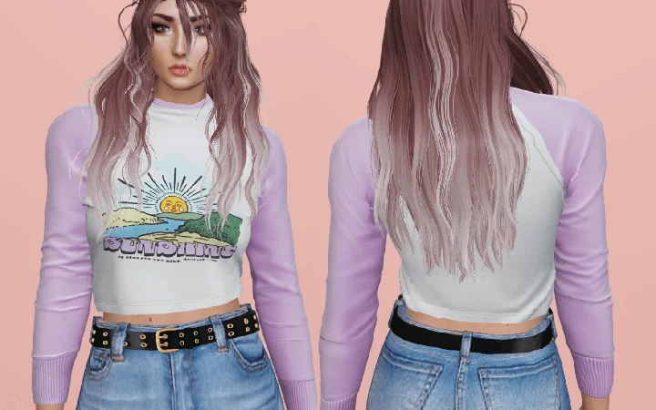 Укороченная футболка Raglan для MP Female