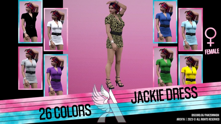 Текстуры платья Jackie для MP Female