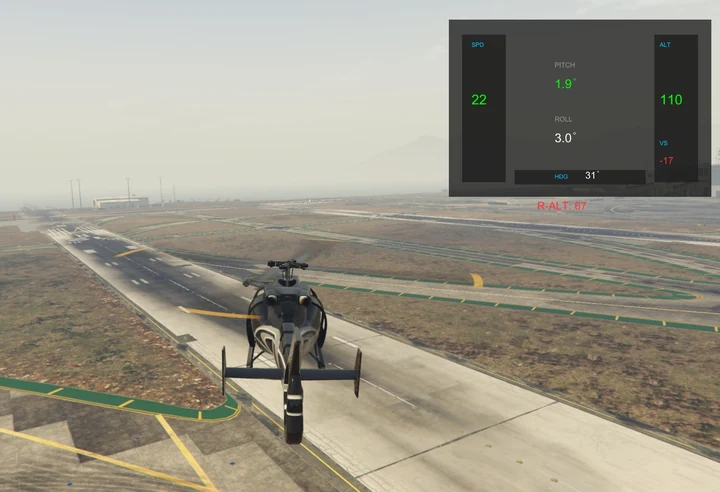Базовый авиационный HUD PFD