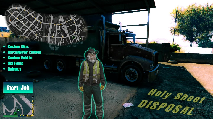 Работа мусорщика HolySheet Disposal