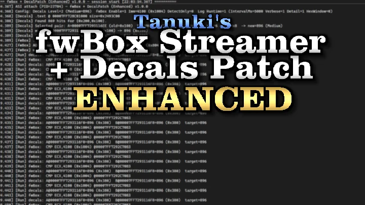 fwBox Streamer + DecalsPatch для Enhanced