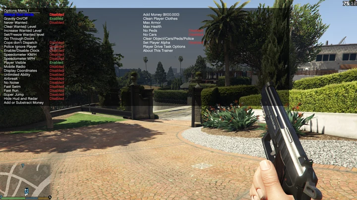 Простой тренер для GTA V