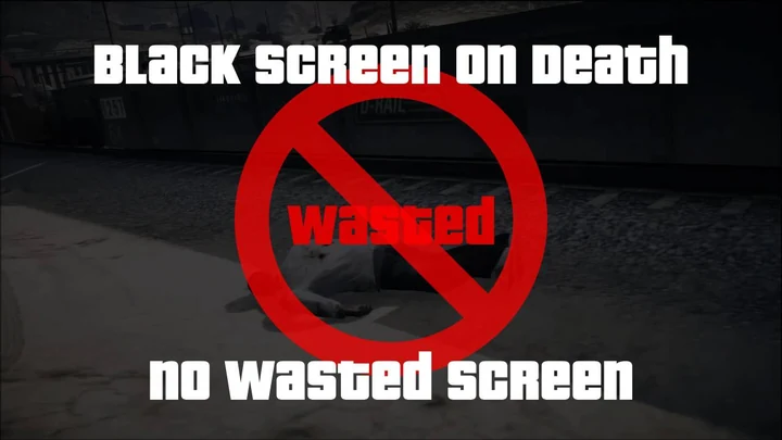 Черный экран после смерти без надписи Wasted