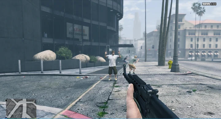 Реакция NPC на оружие в стиле GTA IV
