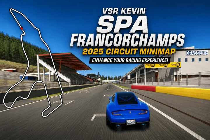 Мини-карта трассы Spa-Francorchamps 2025 от VSR Kevin
