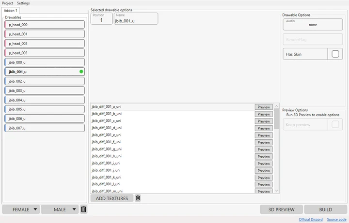 grzyClothTool - создание и управление Add-On-паками одежды