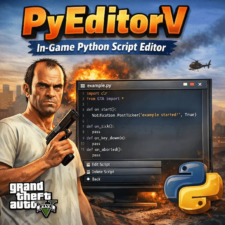 PyEditorV [PyLoader] - внутриигровой редактор Python