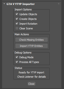 Импортер YTYP для 3ds Max