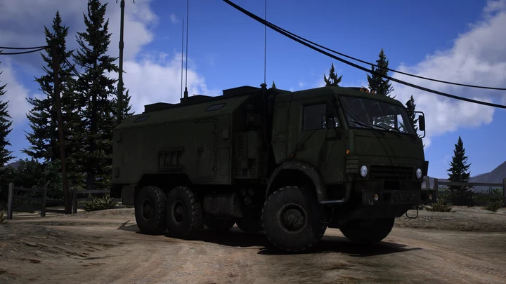 Мобильный командный пункт 9S552 на базе КамАЗ [Add-On | LOD]