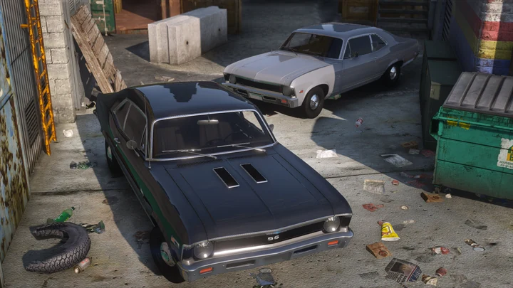 Набор из четырёх Chevrolet Nova 1969 [Add-On | Шаблон | LOD]