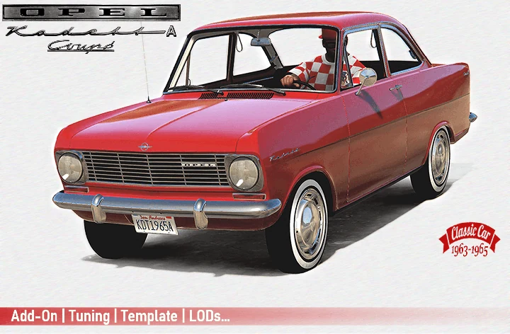 Opel Kadett A Coupé [Add-On | Тюнинг | Шаблон | LOD]