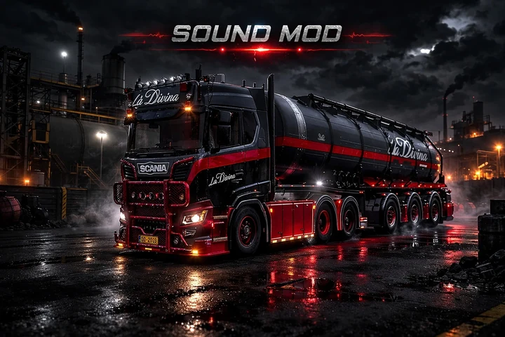 Звук Scania V8 Straight Pipe [Add-On | SP / FiveM]