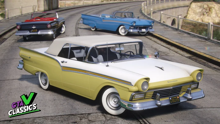 Ford Fairlane 500 Sunliner 1957 [Add-On | LOD | VehFuncs V]