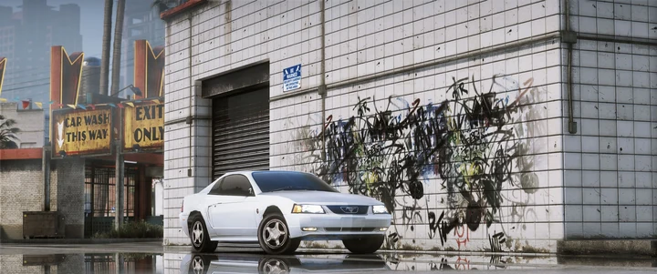 Ford Mustang Cruiser из Midtown Madness [ELS | Сирена | Открытая физика]