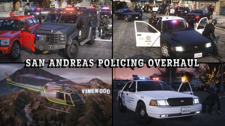Комплексный набор транспорта полиции San Andreas [LSPD, LSSD и другие]
