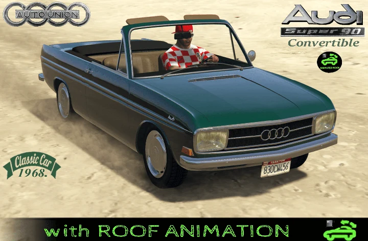 Audi F103 Cabriolet [Add-On | Roof Animation | LODs]