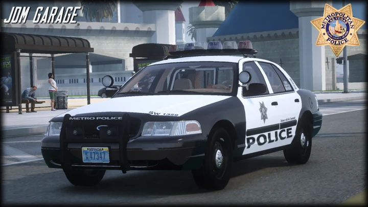 Ford Crown Victoria P71 2008 полиции Лас-Вегаса [Add-On | Non-ELS | VehFuncsV | LODs | SSLA]