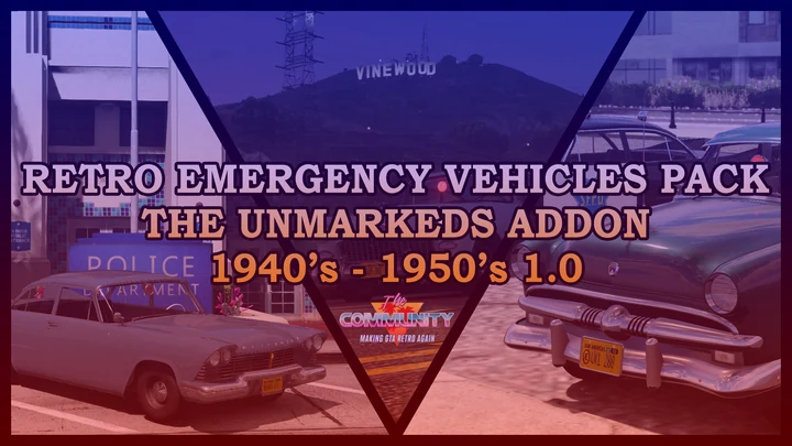 Retro Emergency Vehicles Pack: автомобили без опознавательных знаков [40-50-е годы] [Add-On | Non-ELS | LODs]