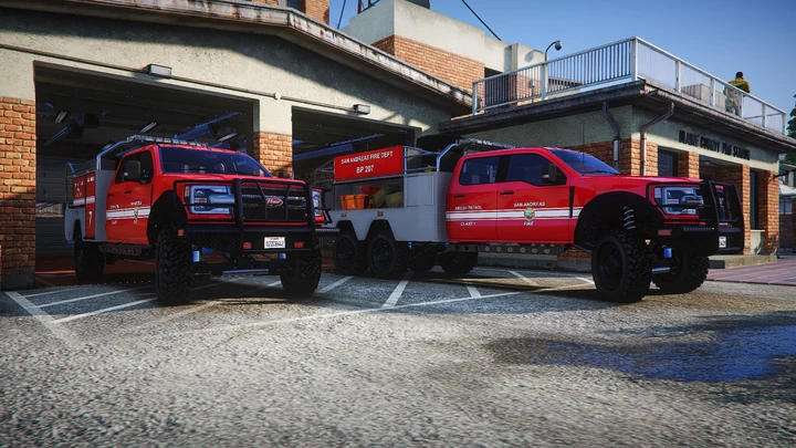 Пожарные Vapid Sandstorm D205 Brush Truck 4x4/6x6 [Add-On | Звуки]
