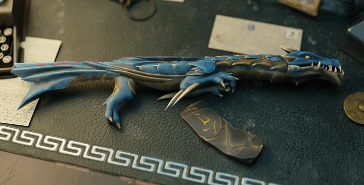 Синий Elderflame Vandal из VALORANT