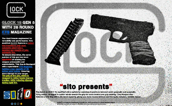 Glock 19 Gen 5 с переключателем и магазином ETS V2 [Replace / Анимированный]